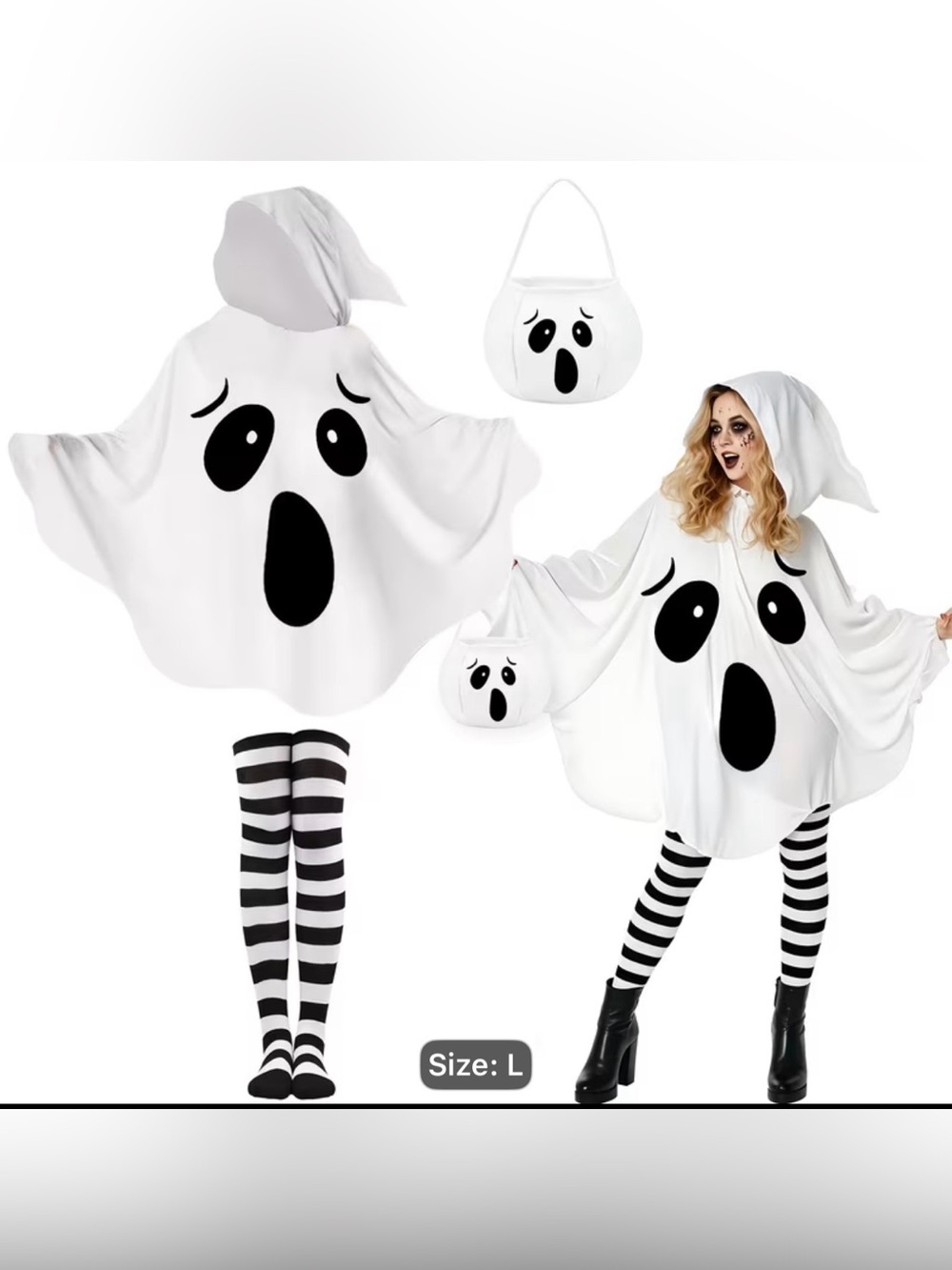 White Ghost adults Costume set